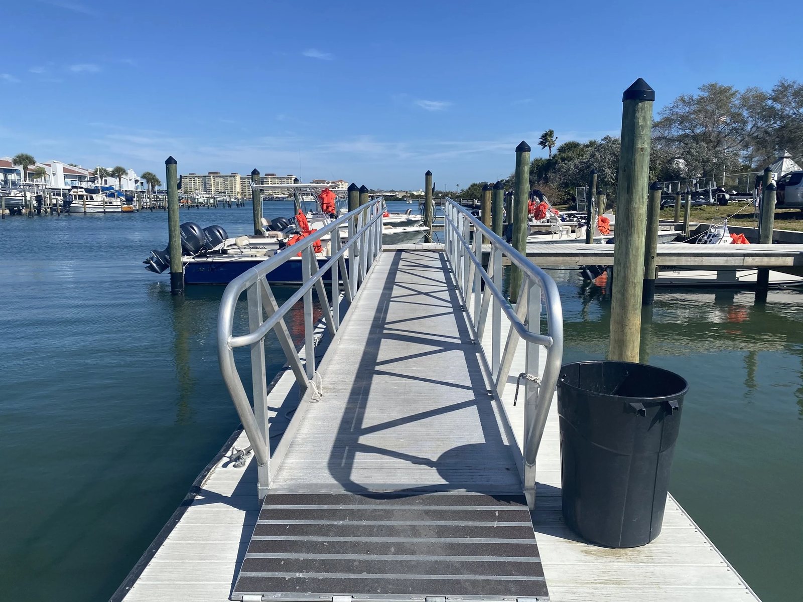 Bowden's Marina on the bay side at Madeira Beach, Florida.