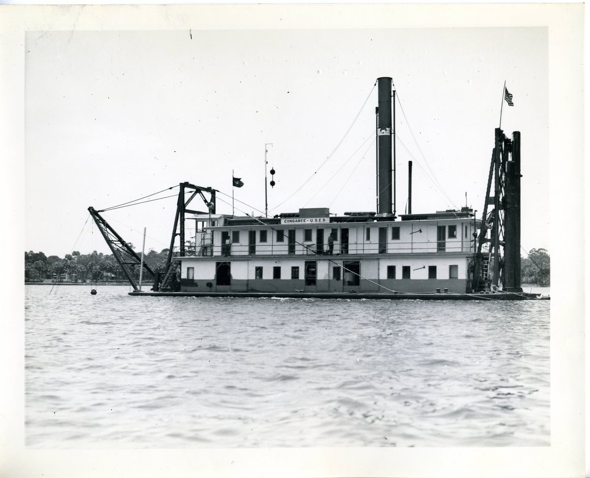 Dredging the Intracoastal Waterway in Florida.